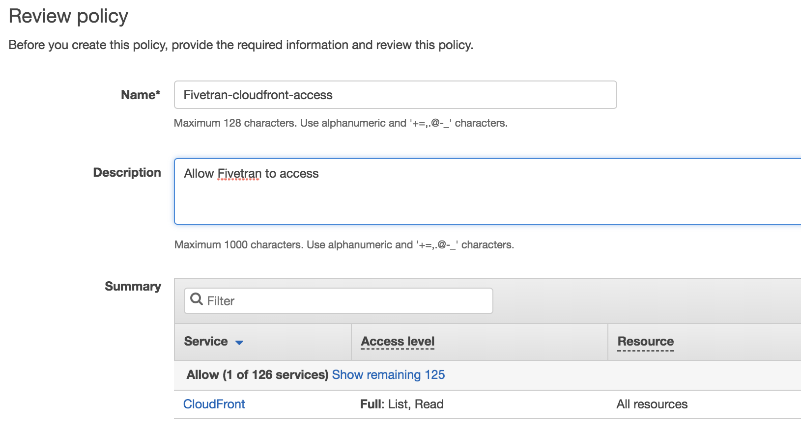 CloudFront-setup-guide-name-policy