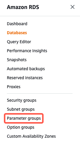 MariaDB-rds-010-Go-to-Parameter-Groups