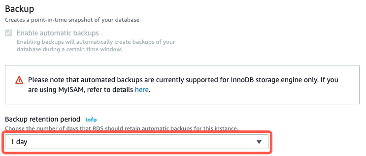 MariaDB-rds-150-rds-set-backup-retention-period