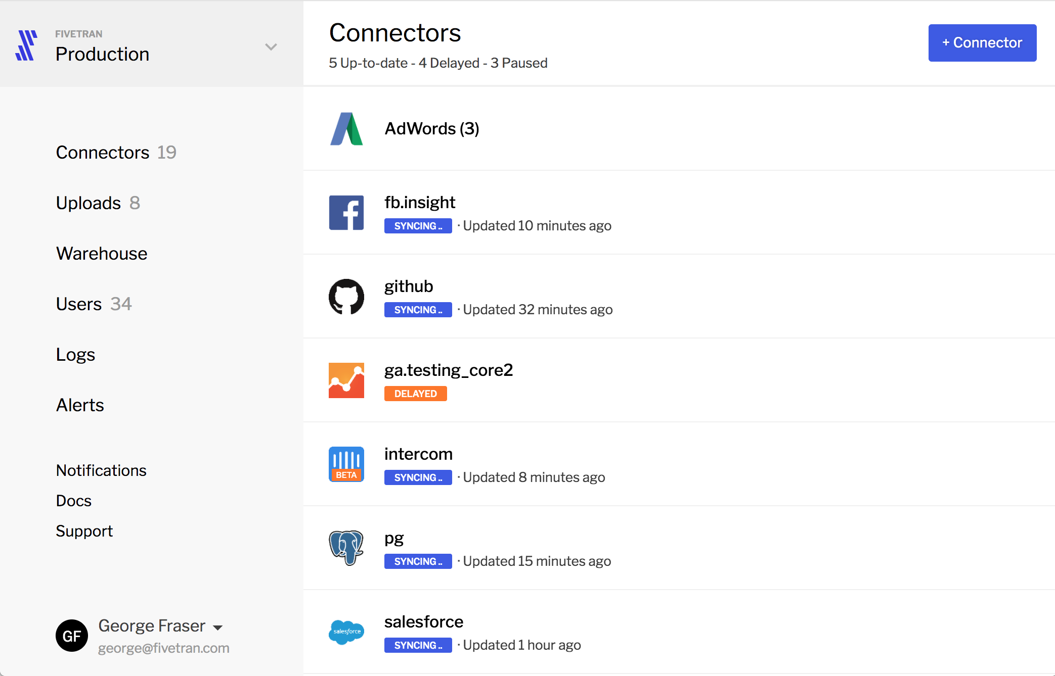 Fivetran's snazzy new dashboard