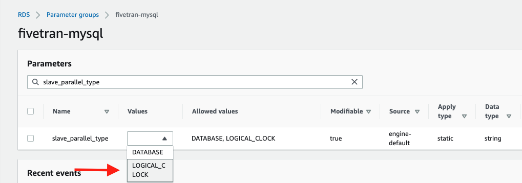 MySQL-rds-Set-Slave-Parallel-Type