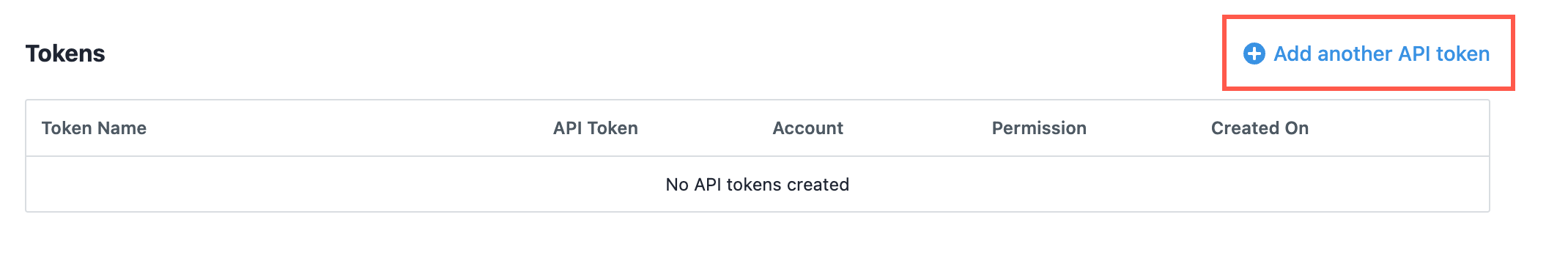 API token