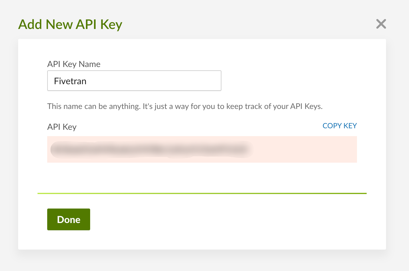 API key