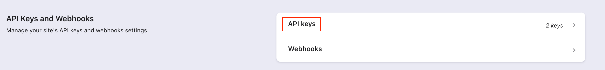 API Keys