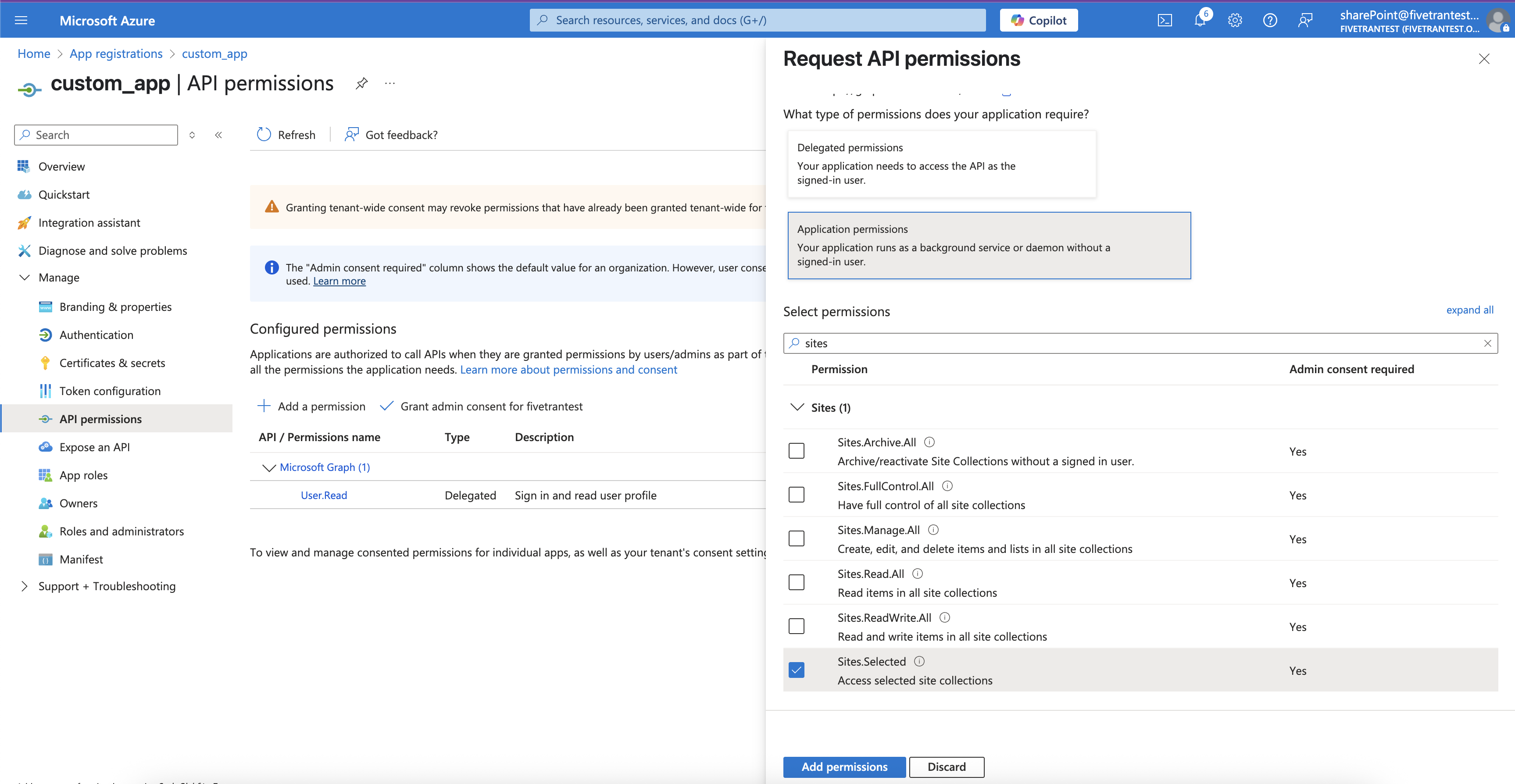 Api permission
