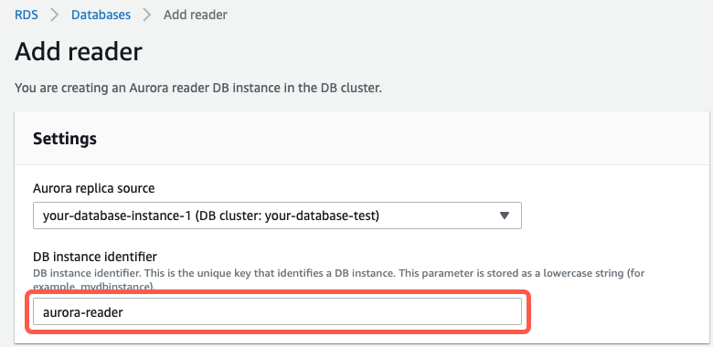 Set instance id