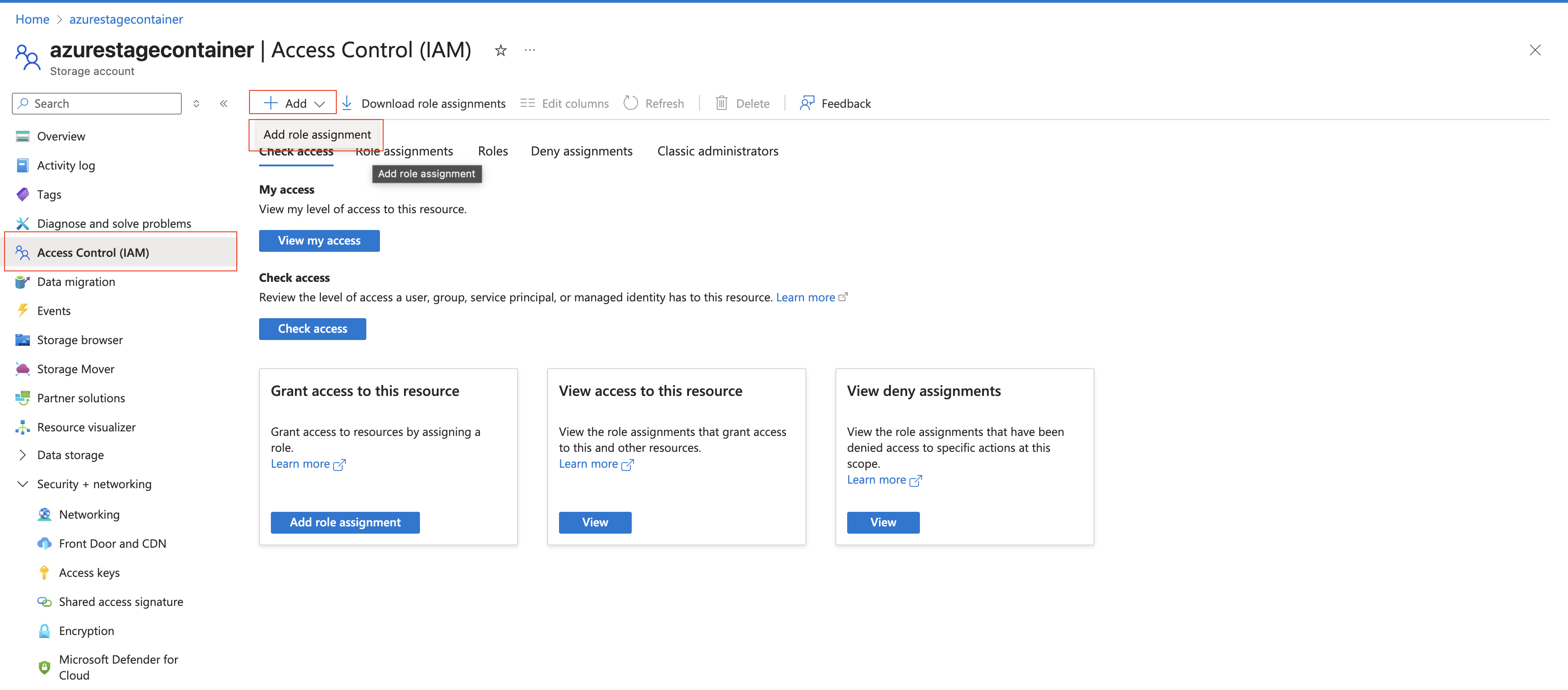Add role assignment