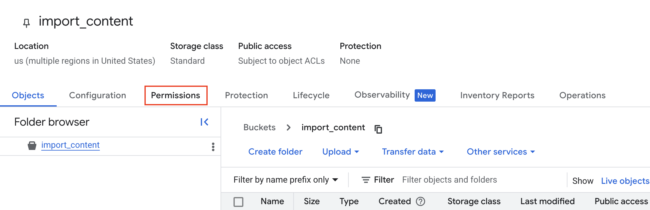 Edit Bucket Permissions