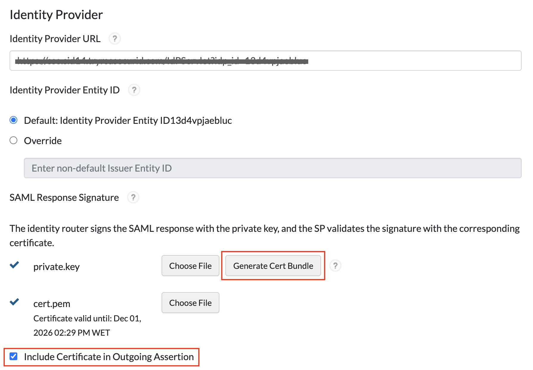 Identity Provider Configuration