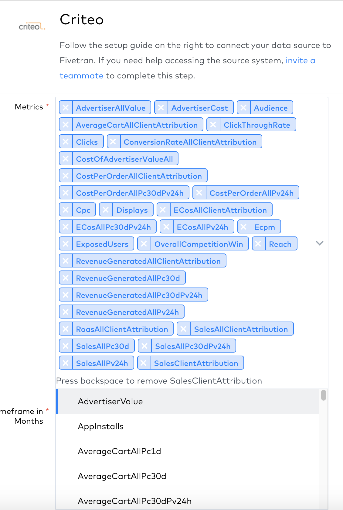 metrics-list