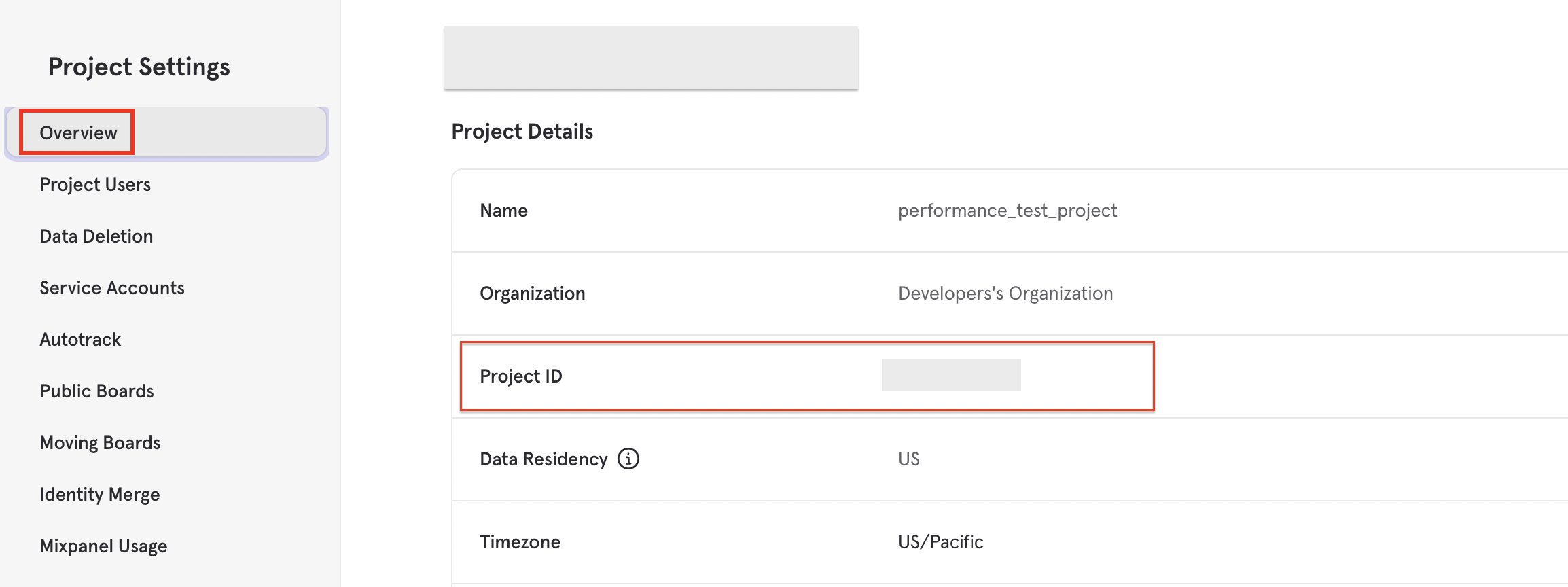 Select Project Settings