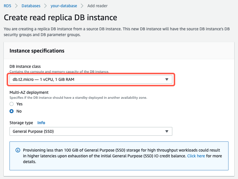 Rds-specify-instance-type