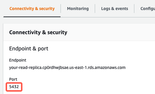Rds-read-replica-port-number