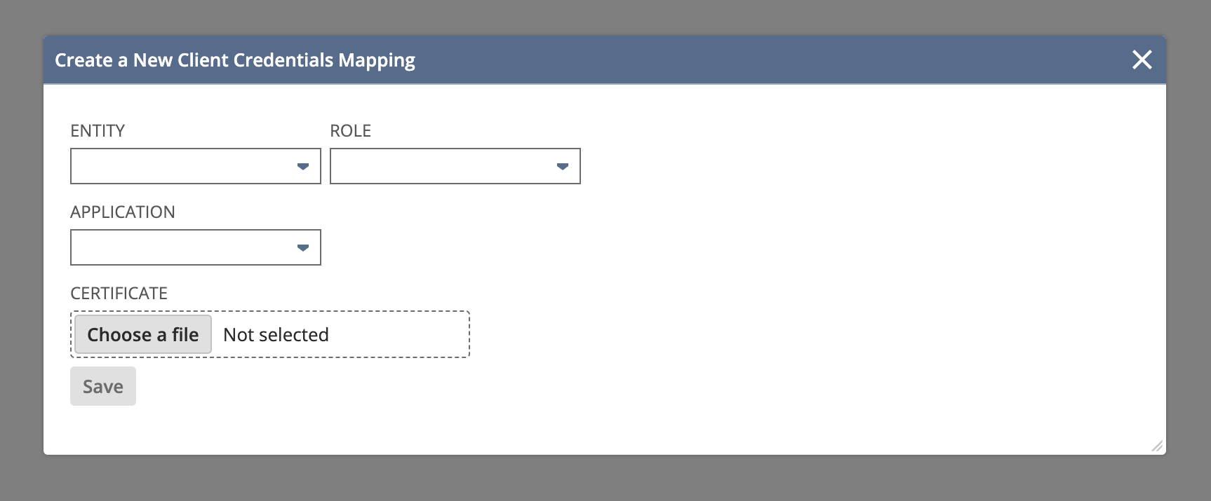 Client Credential Mapping