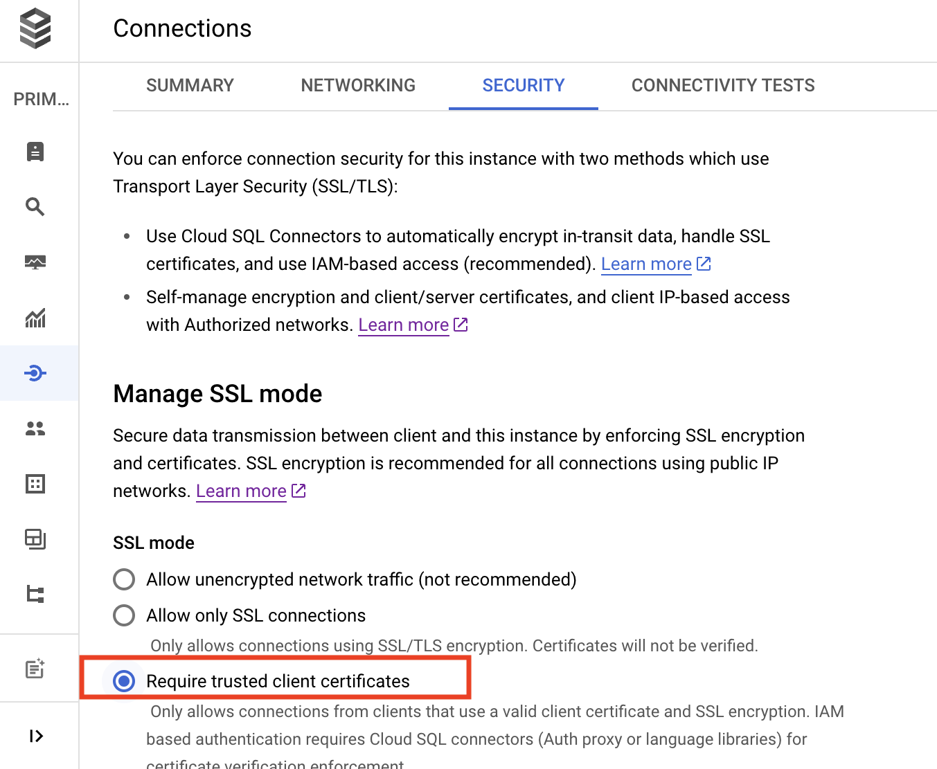 Postgres-gcs-require-client-certificate