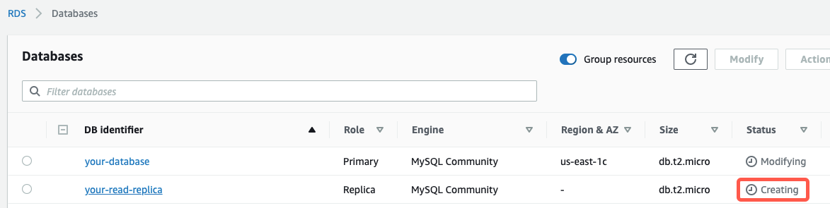 MySQL-rds-dashboard-shows-creating