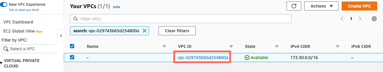 Select vpc