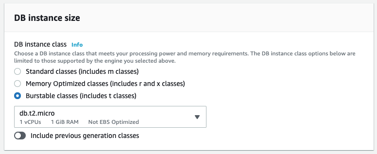 MariaDB-rds-specify-instance-type