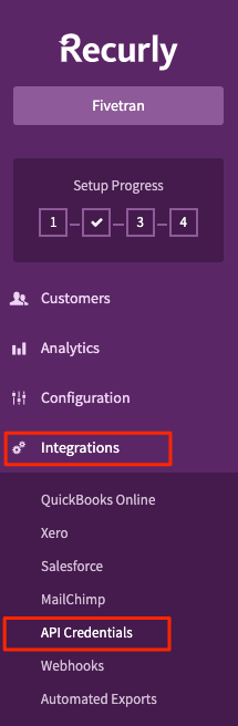 Integrations API Credentials