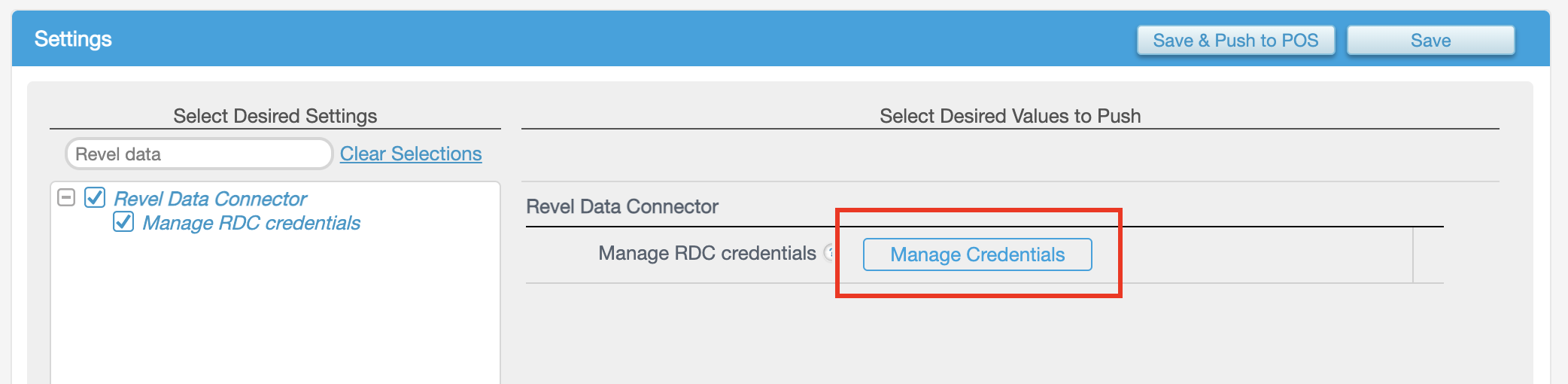 Click Manage Credentials