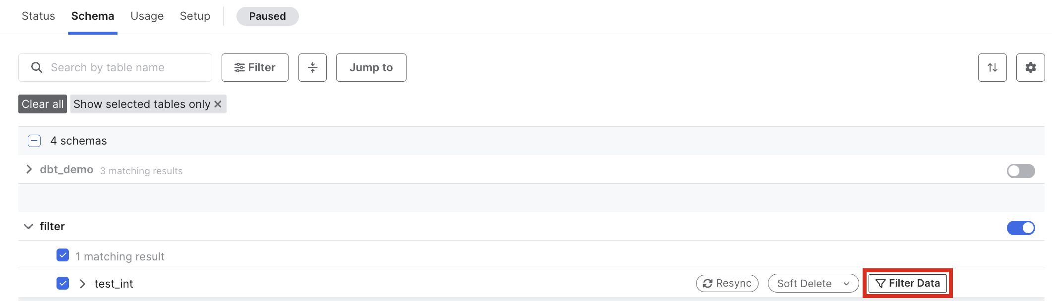 Row-filter-on-Schema-tab