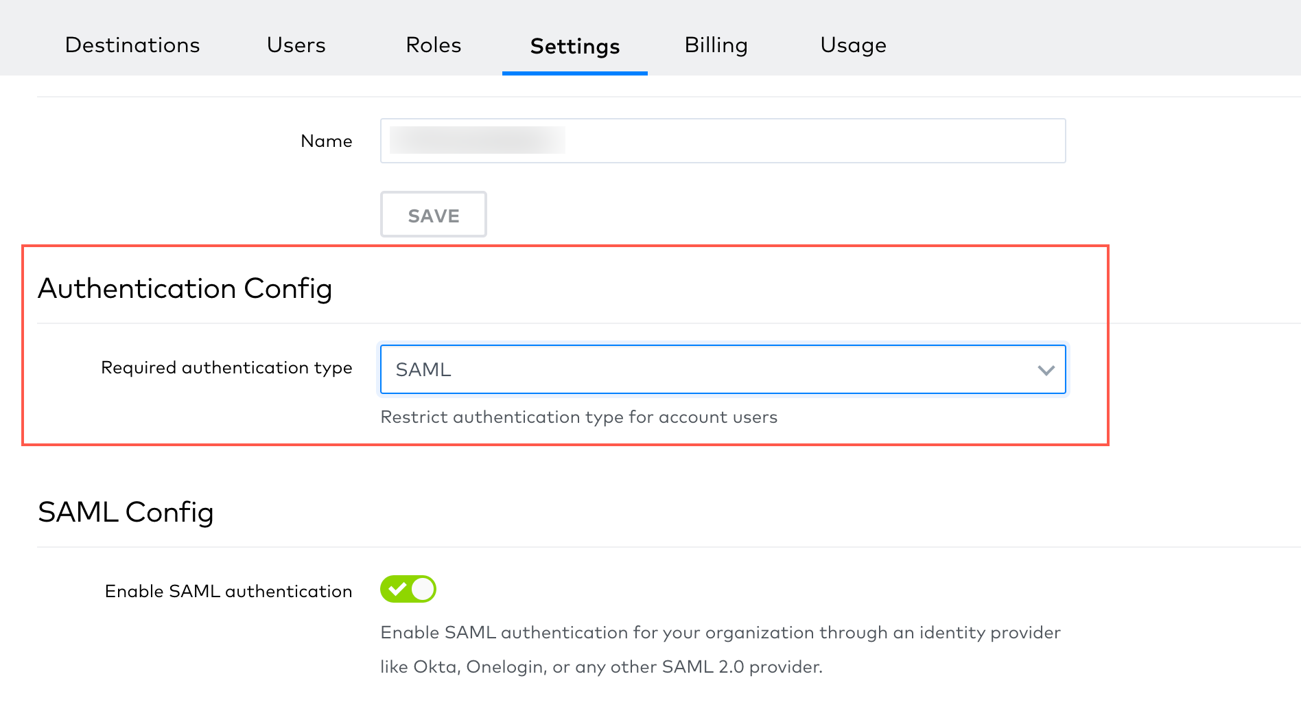 saml access