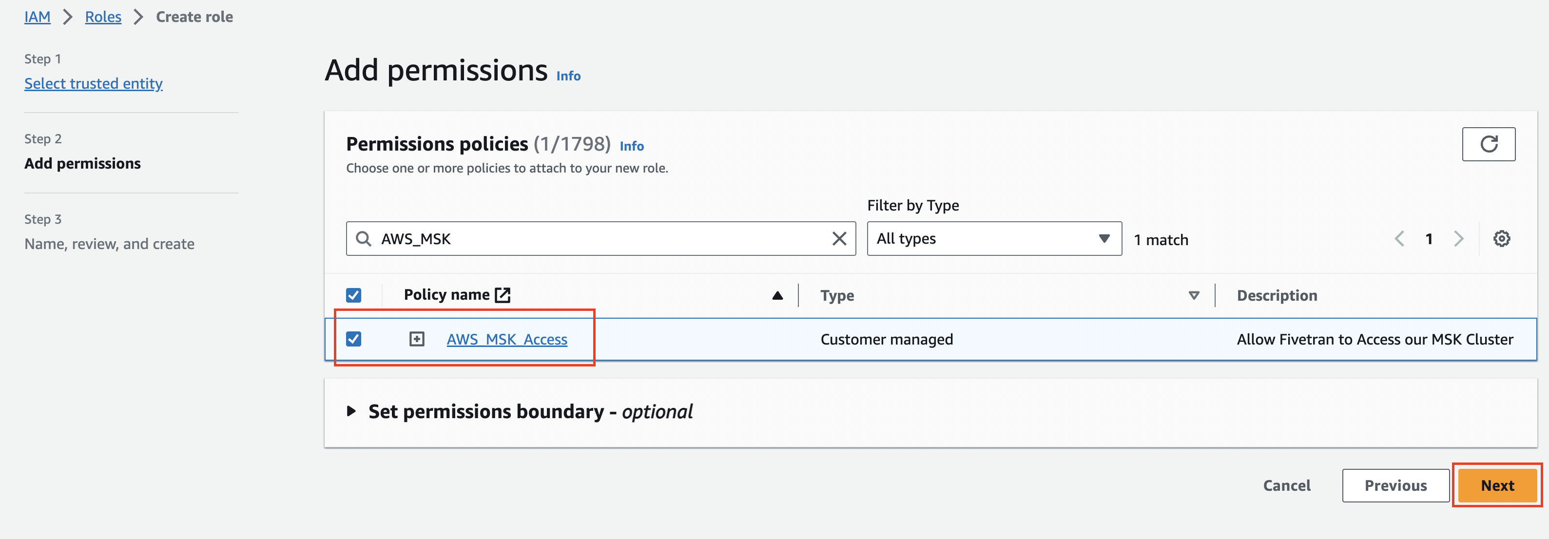 aws-msk-select-fivetran-policy