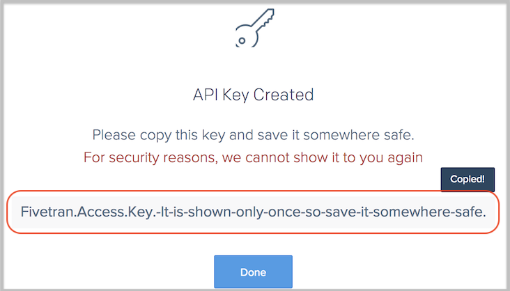 Copy API Key