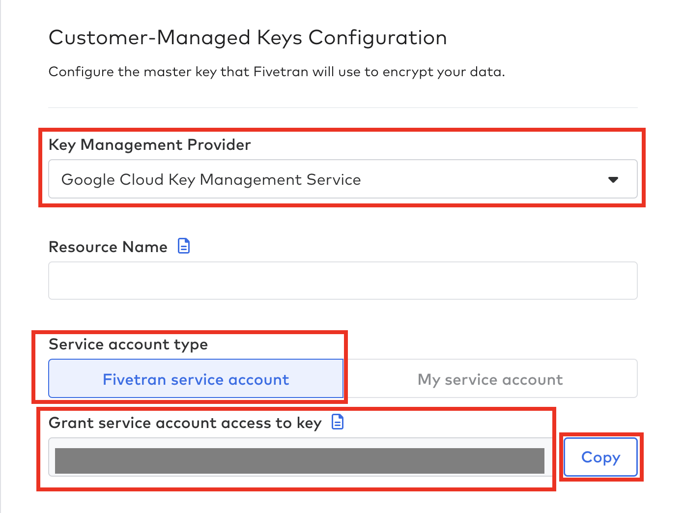 Find service account ID in Fivetran