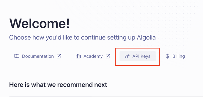 Click API Keys