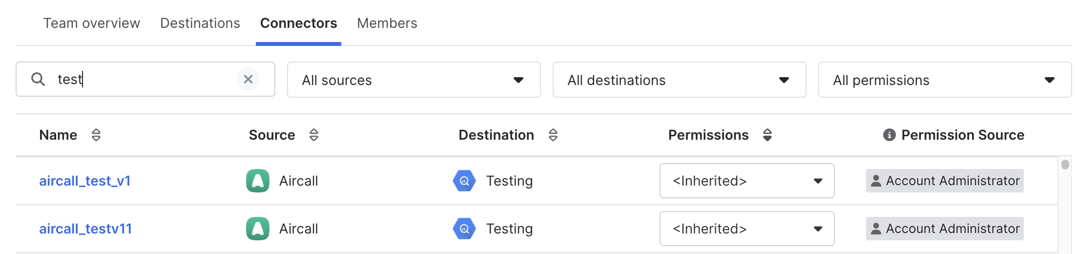 Assign team roles for connectors