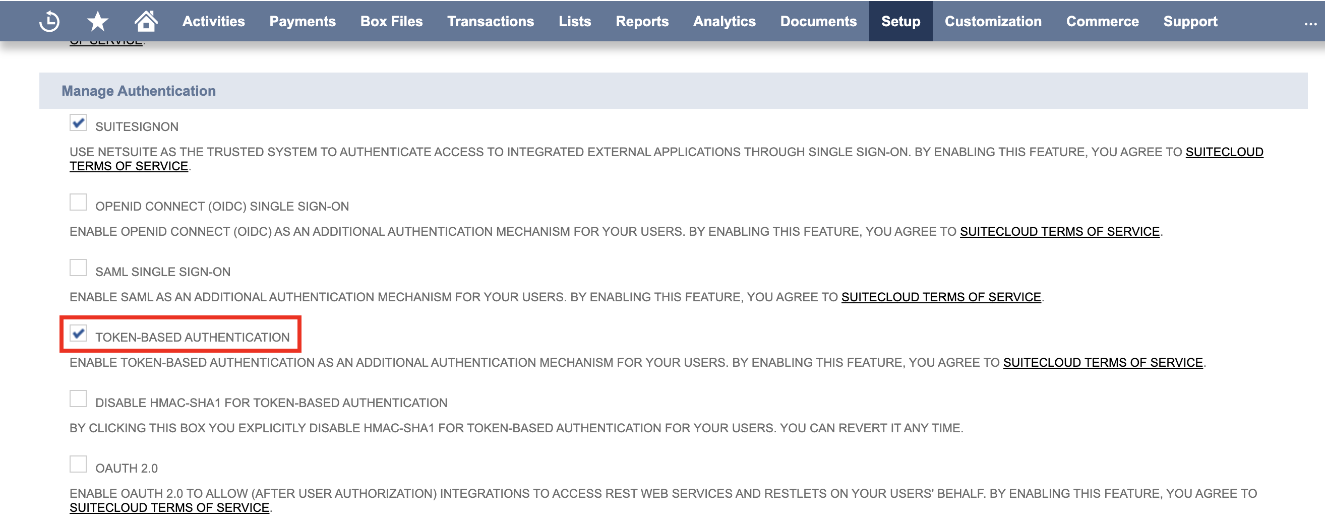 Enable Token-Based Authentication