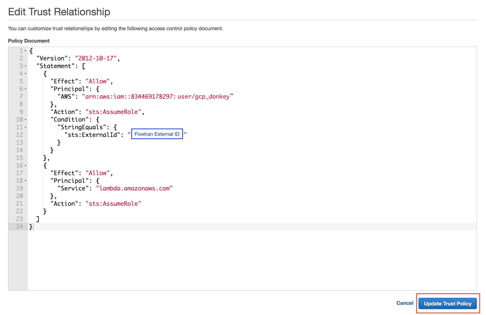 trust relationships json